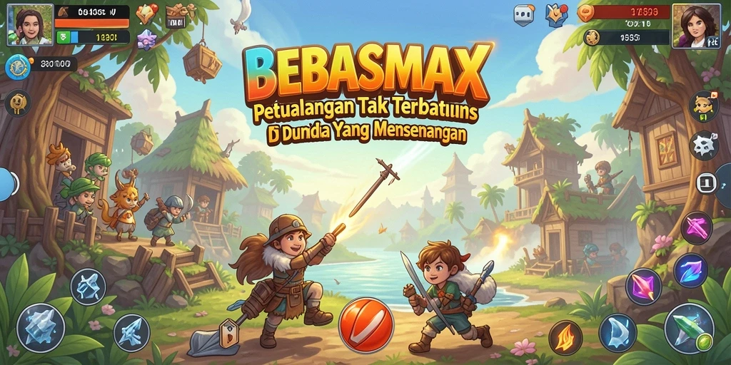 Menampilkan gameplay petualangan seru di BEBASMAX.