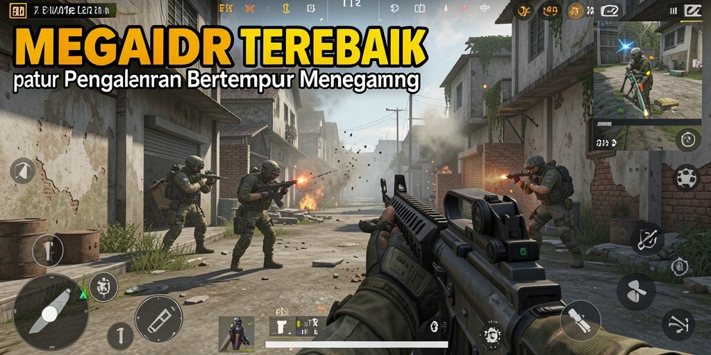 Screenshot gameplay MEGAIDR menampilkan aksi tembak-menembak yang mendebarkan.