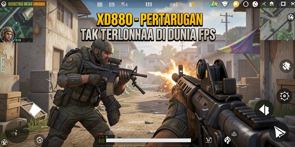 Gameplay intens dari XD880 dalam pertempuran FPS.